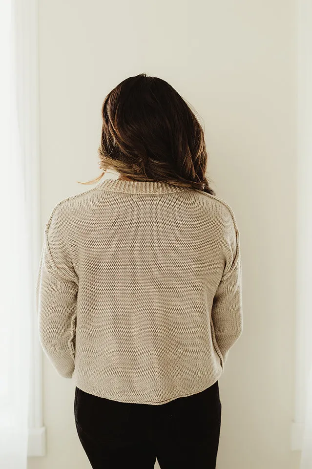 Washed Cropped Sweater