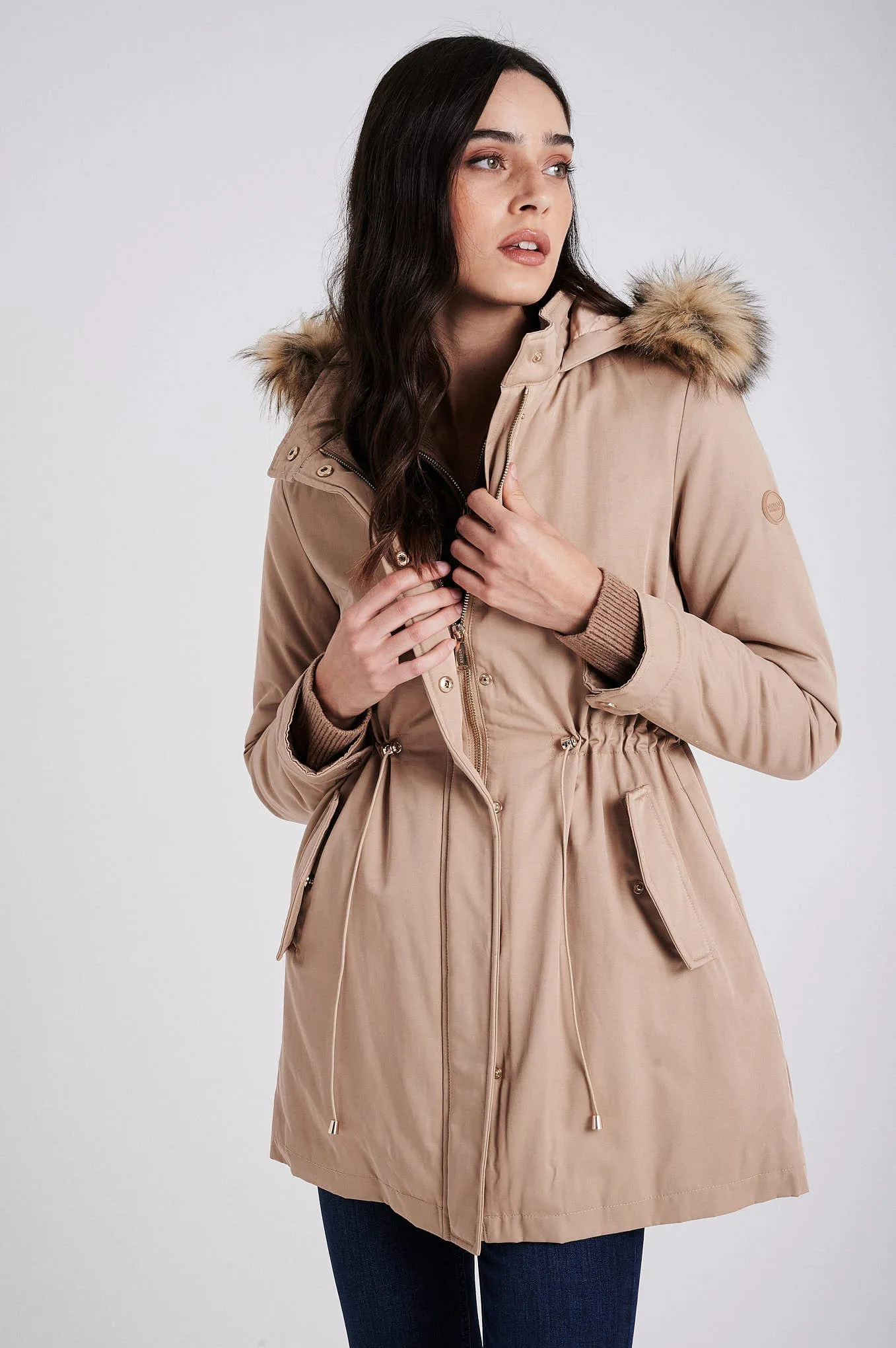 Water repellent parka