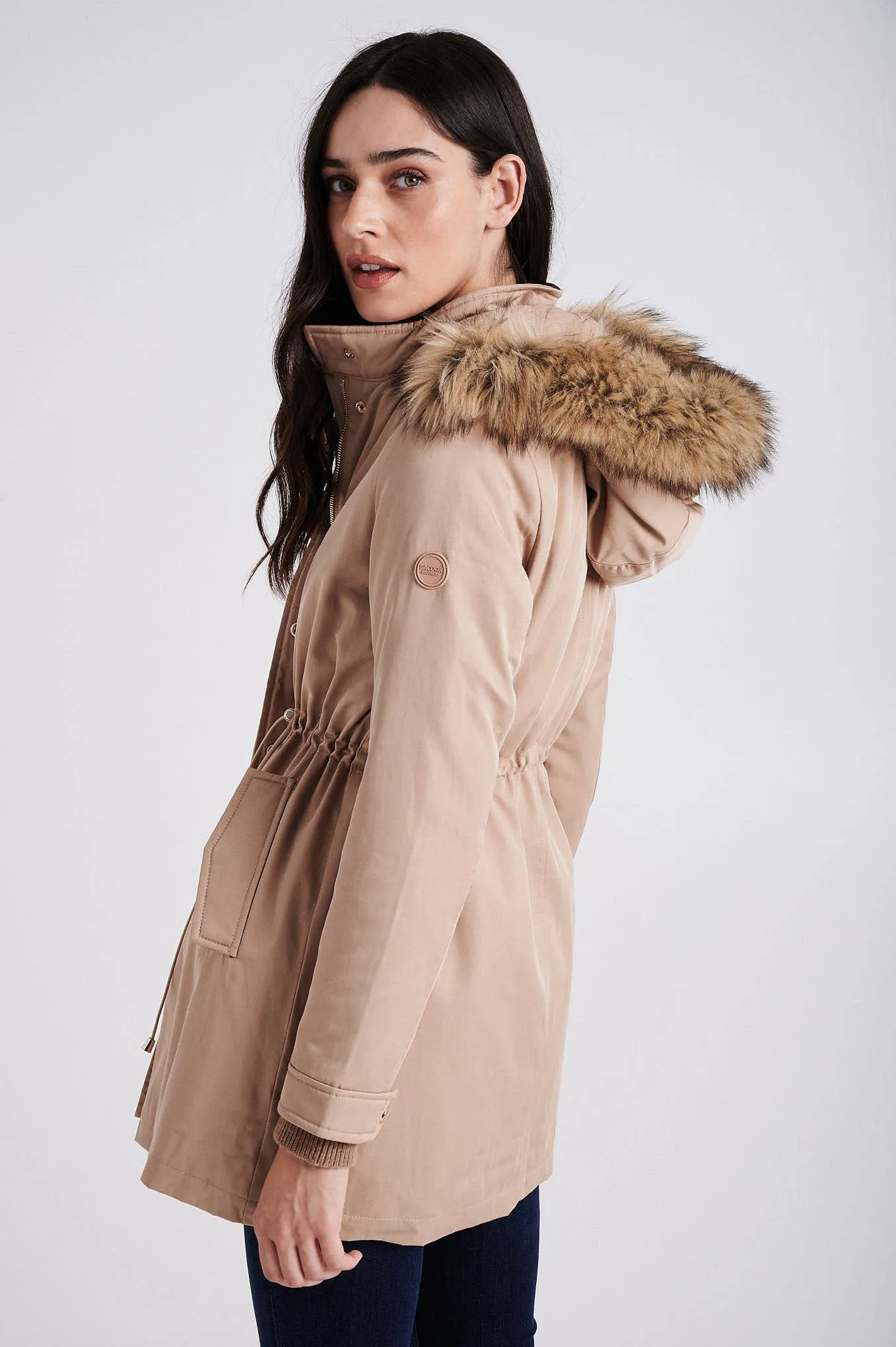 Water repellent parka