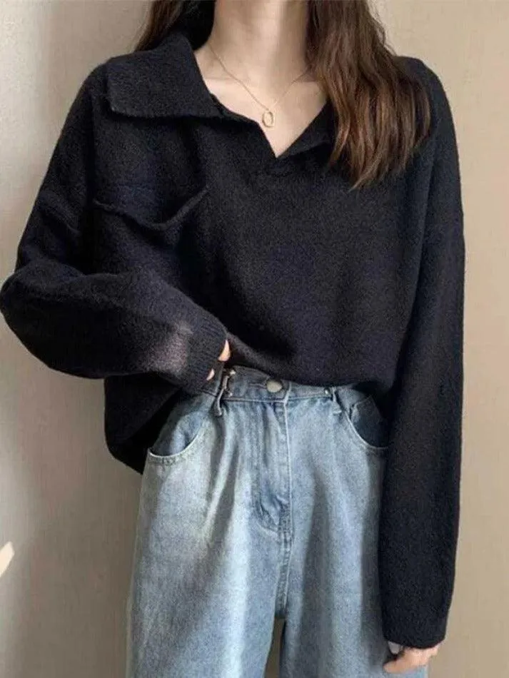 Wenkouban-Spring Casual Outfits Y2K Outfits Pocket Crop Knit Sweater