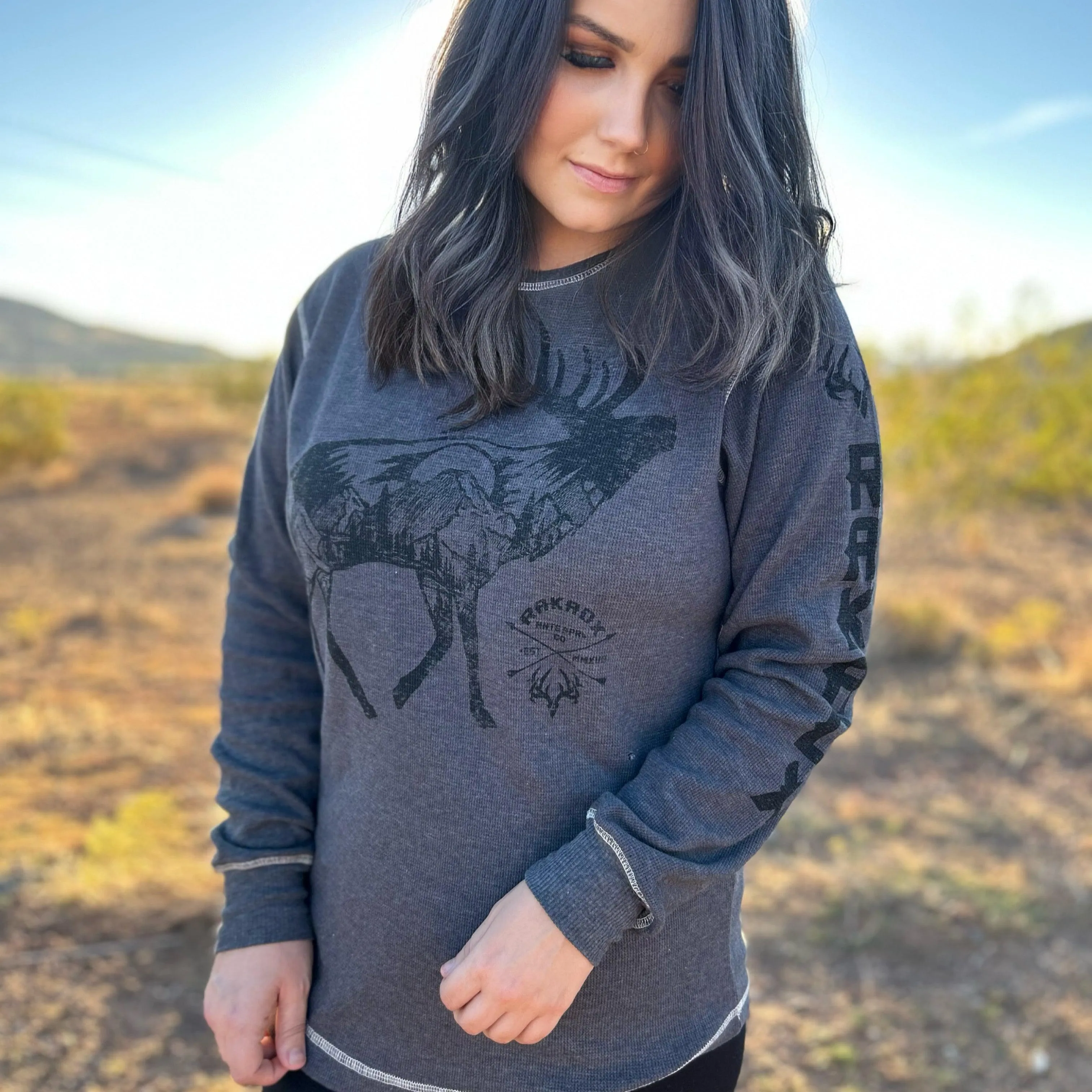 Wilderness Elk Long Sleeve Thermal Tee | Unisex