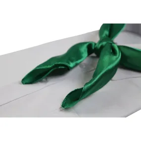 Womens Green Silk Feel Plain Soft Neck Scarf