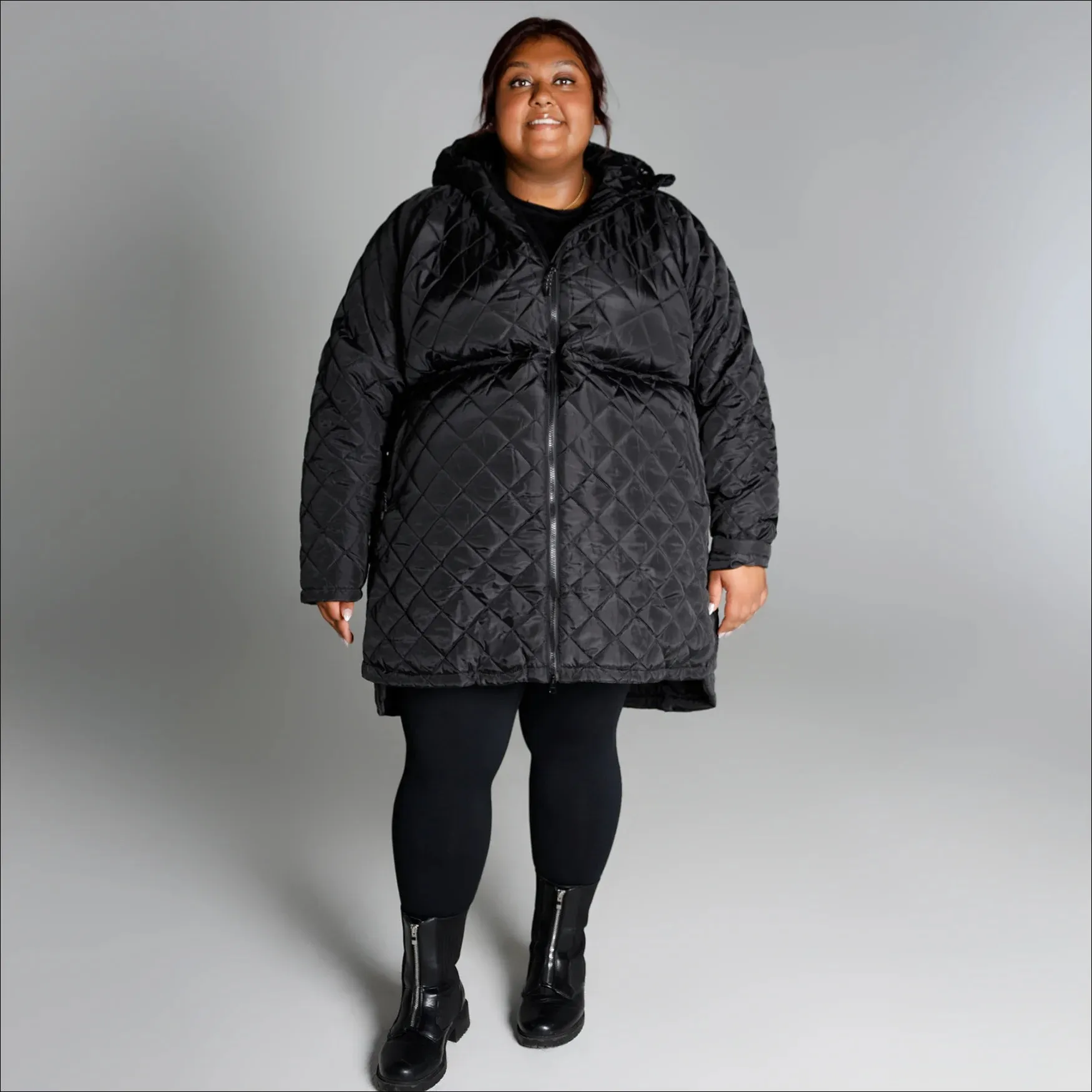 Women’s Plus Size Savvy Quilted 1X-6X Long Jacket