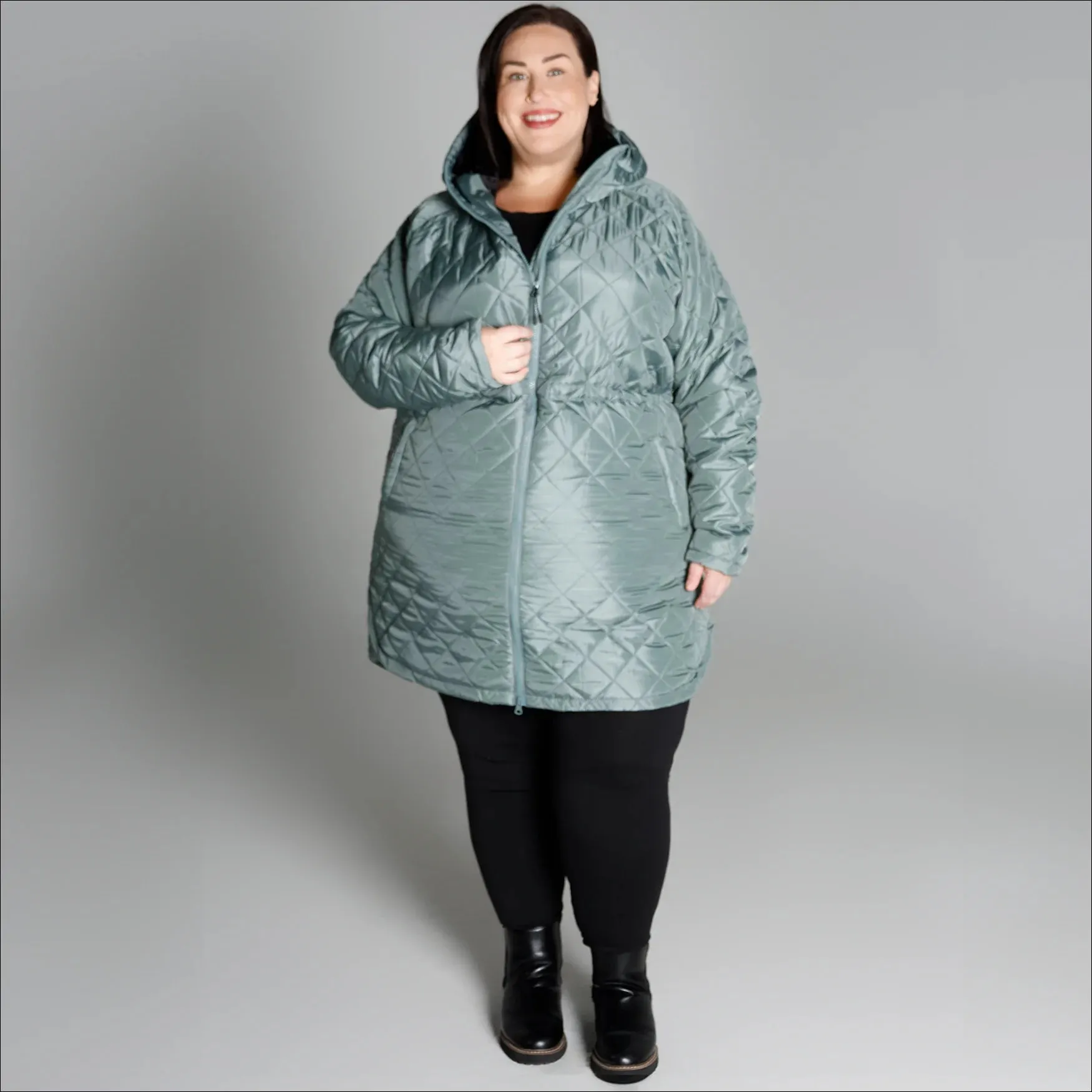 Women’s Plus Size Savvy Quilted 1X-6X Long Jacket