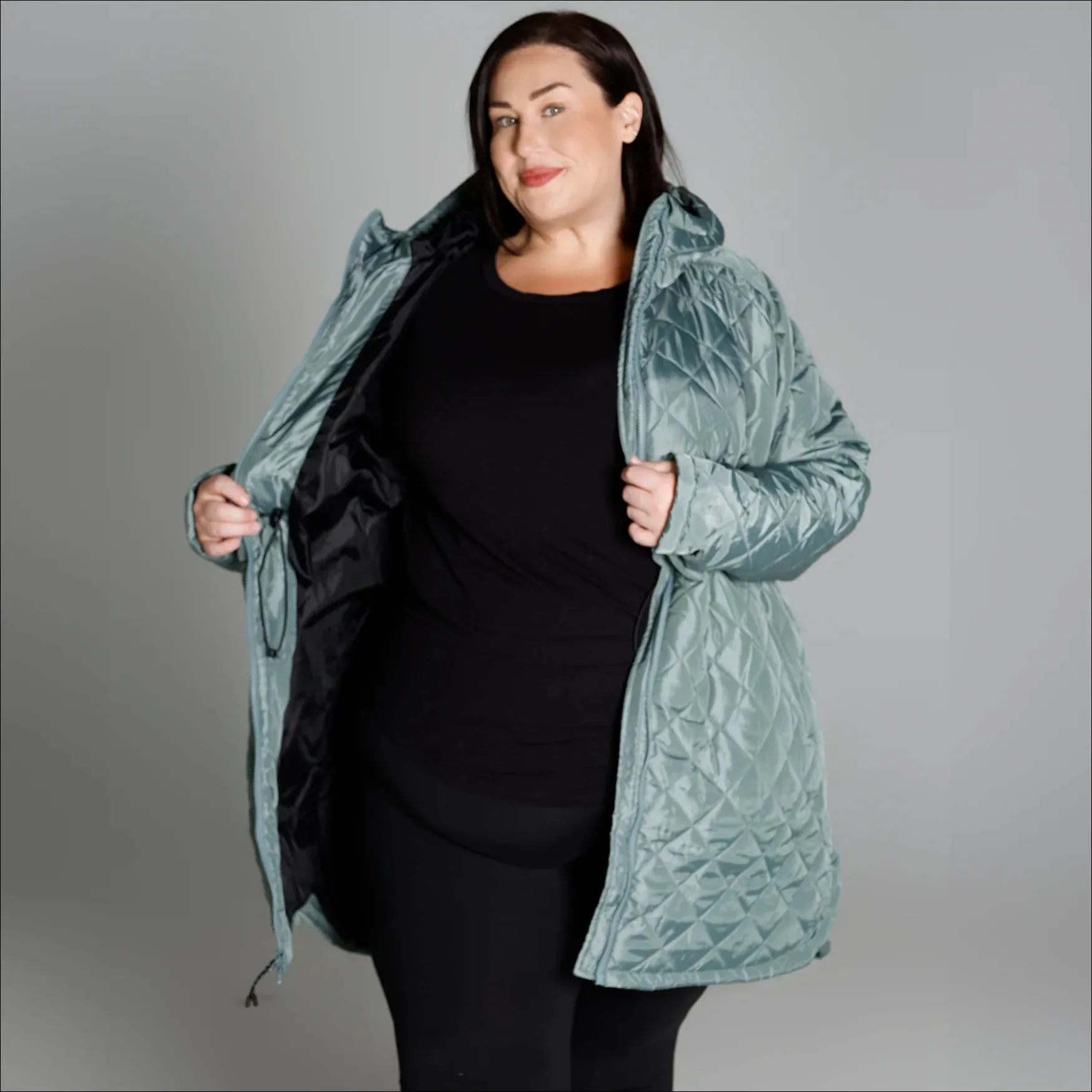 Women’s Plus Size Savvy Quilted 1X-6X Long Jacket