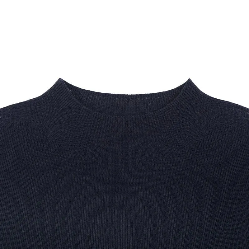 Wool Midi Collar Slim Sweater