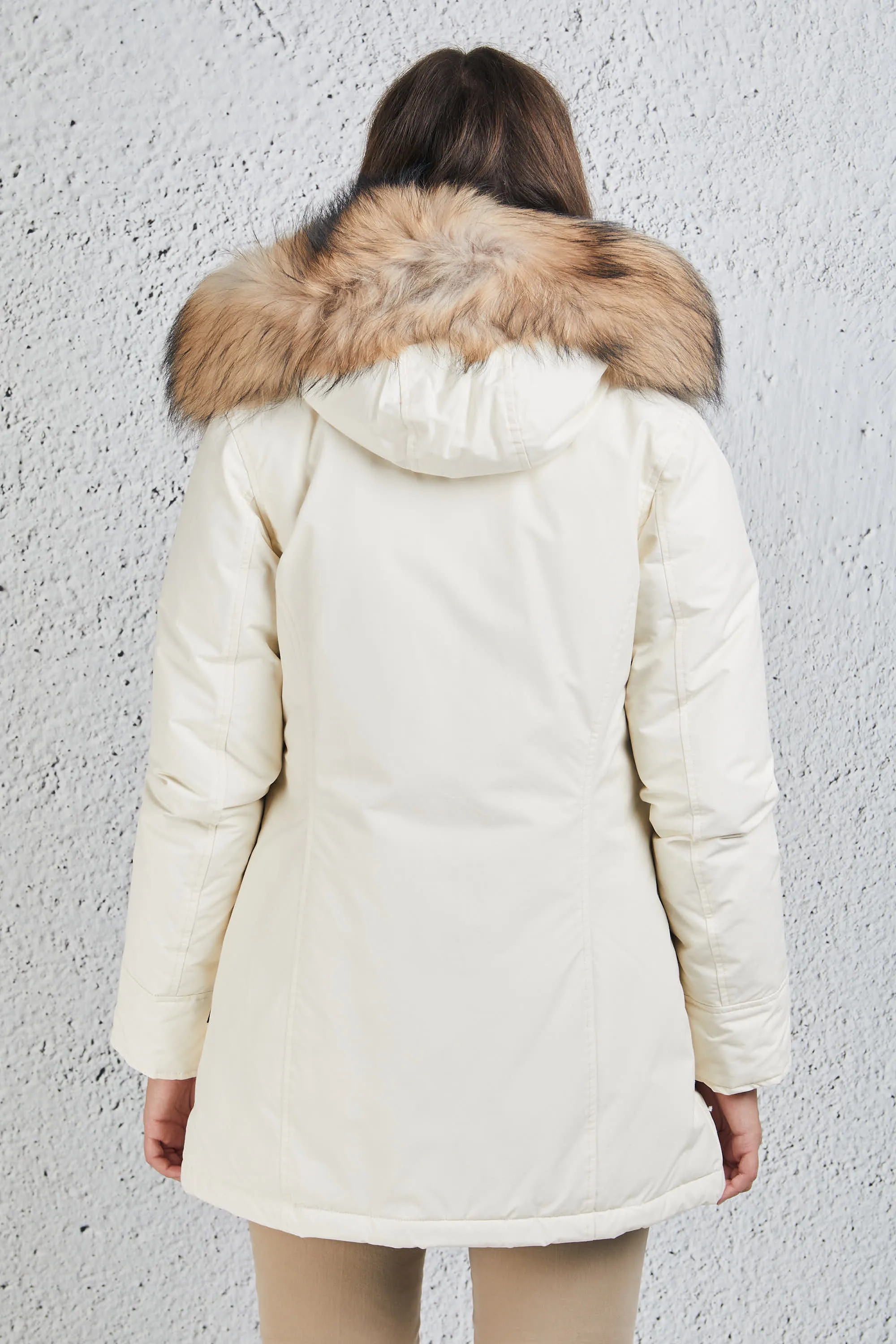 Woolrich Arctic Parka 2 Tasche Bianco Donna