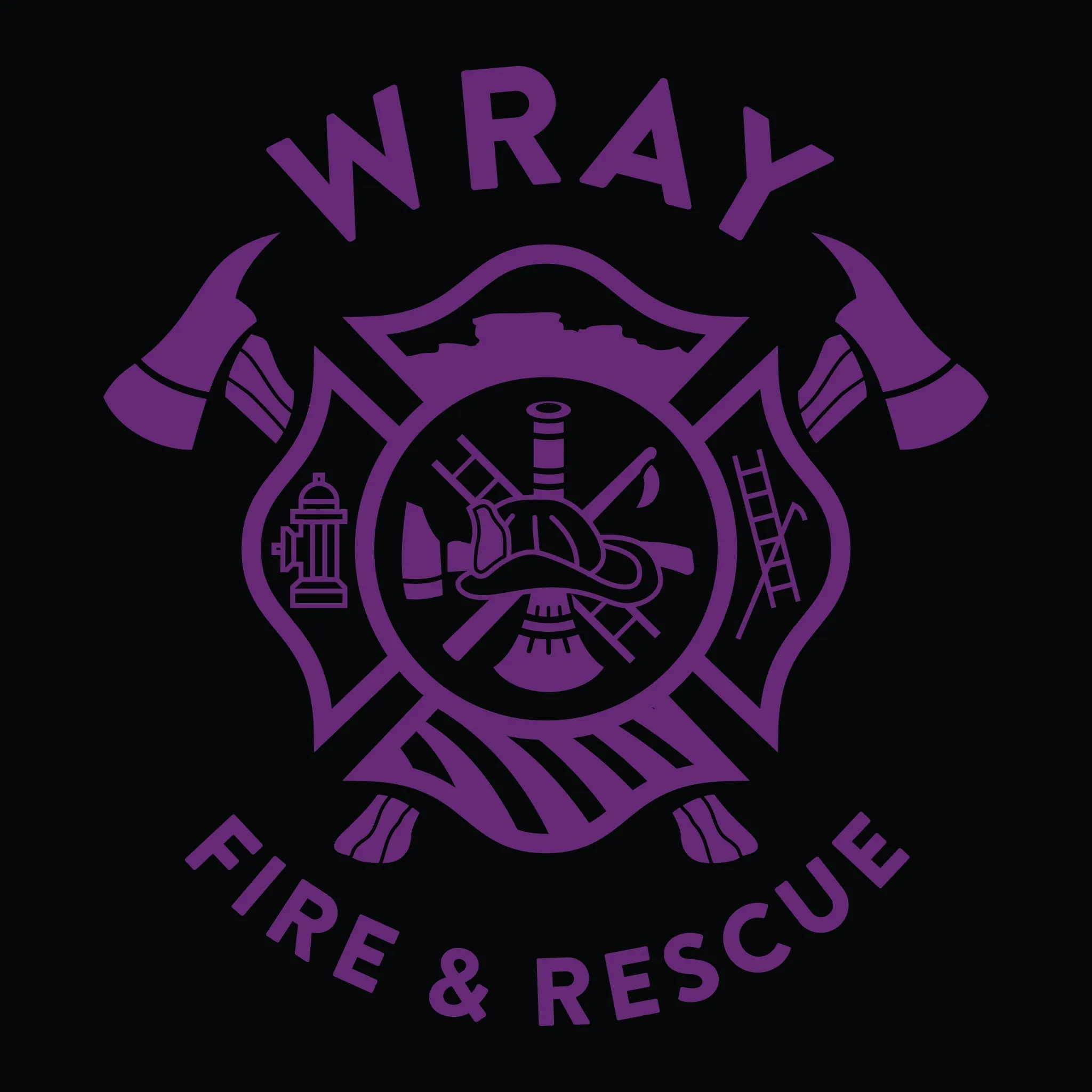 [WRAY FIRE & RESCUE] Utility Shirt [BLK/PRP]