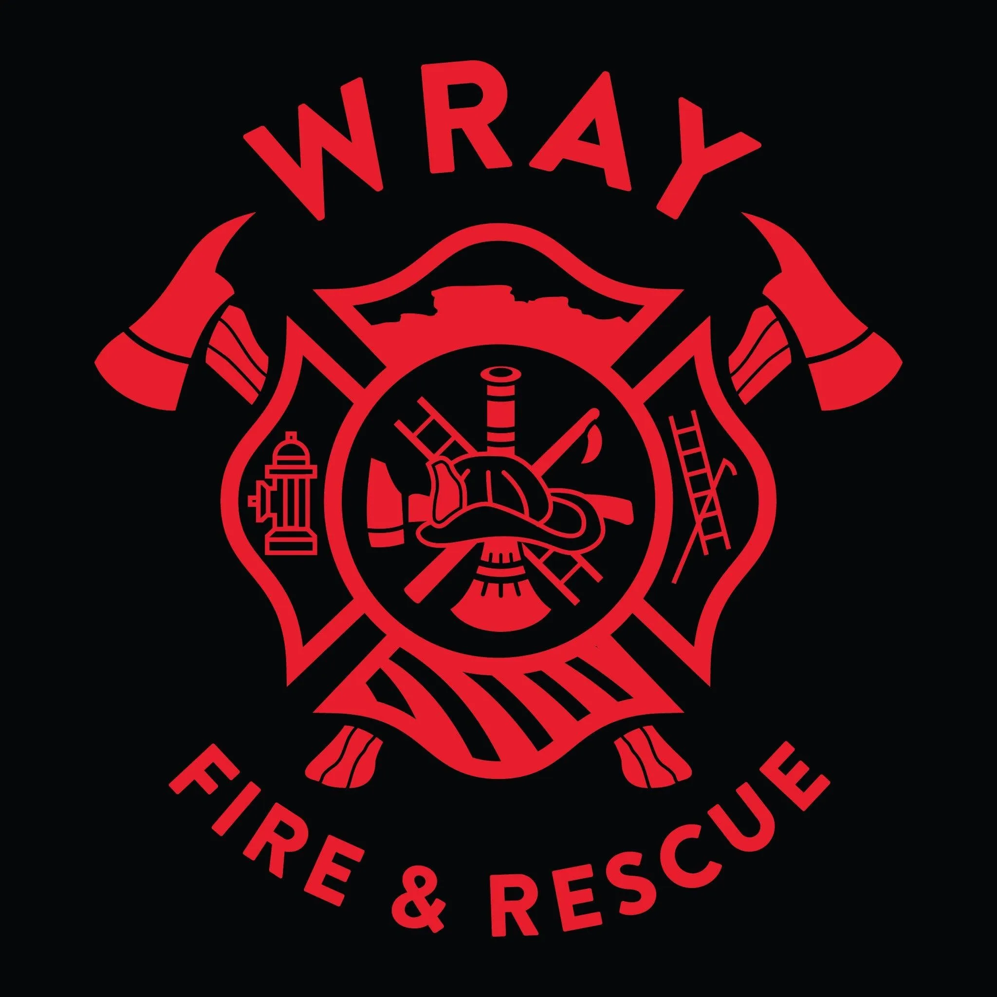 [WRAY FIRE & RESCUE] Utility Shirt [BLK/RED]