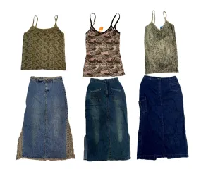 Y2K Cami and Maxi Denim Skirt Mix (RX-198)