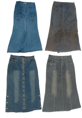 Y2K Maxi Magic: Denim Skirt Spectacular 🔥💥(S-167)