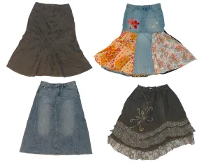 Y2K Maxi Magic: Vintage Denim Skirt Elegance 🌟🔥(S-161)