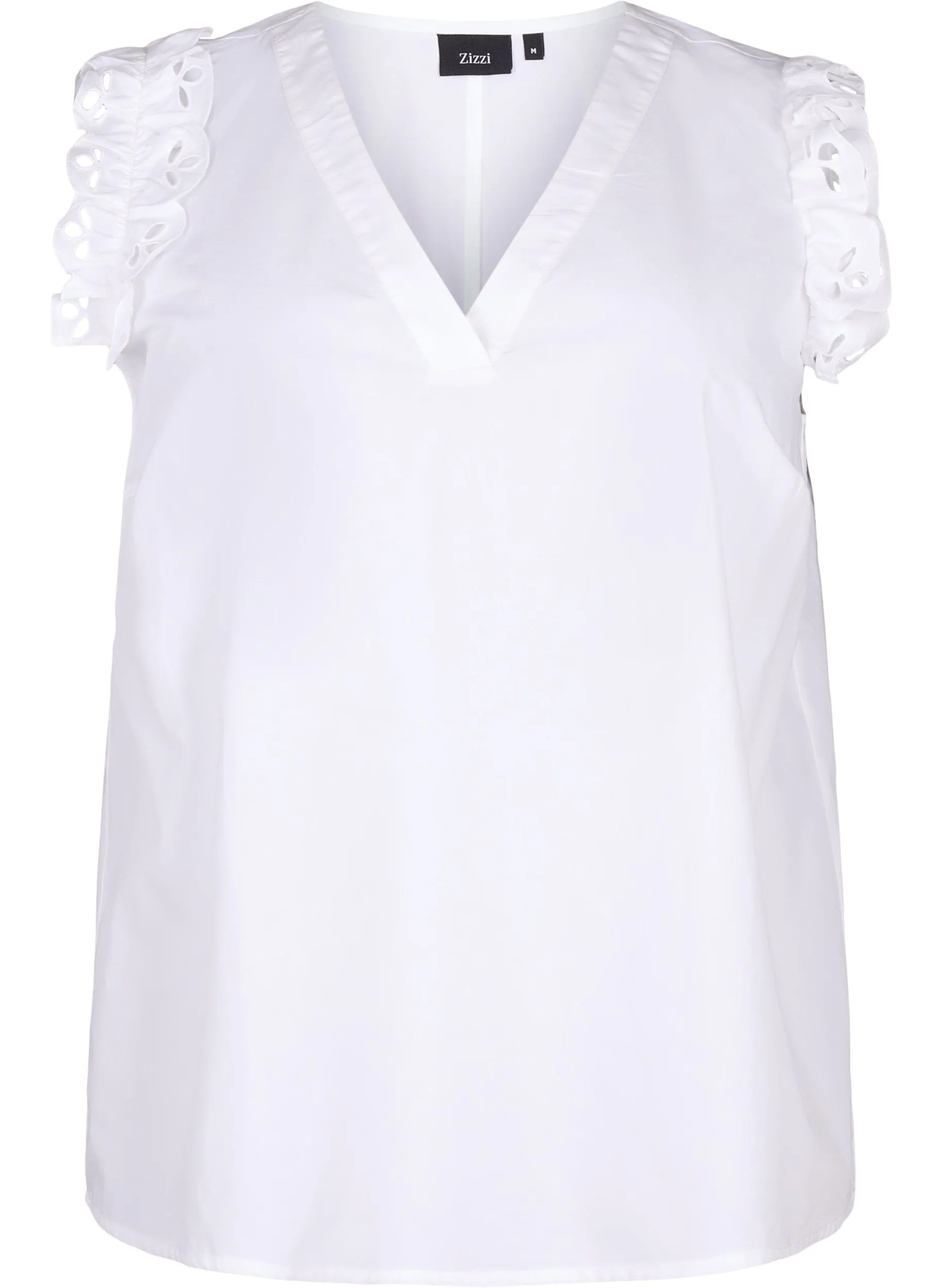 Zizzi Luka Sleeveless Top in White