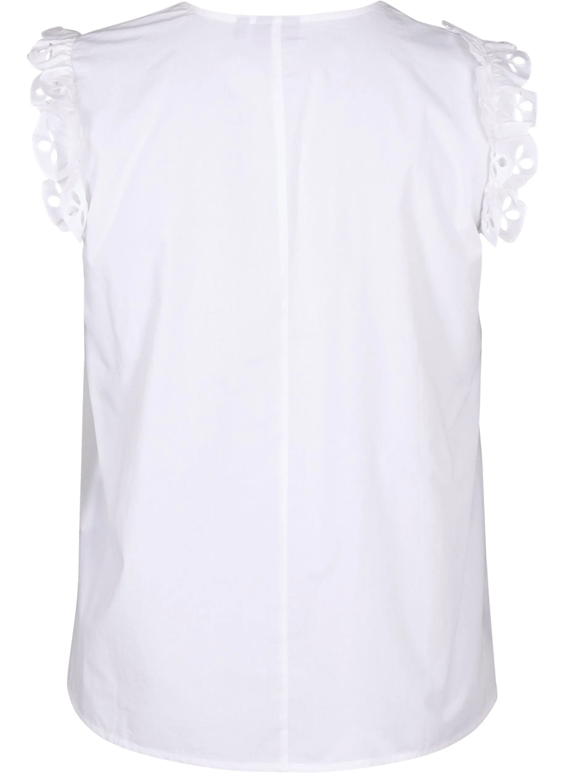 Zizzi Luka Sleeveless Top in White